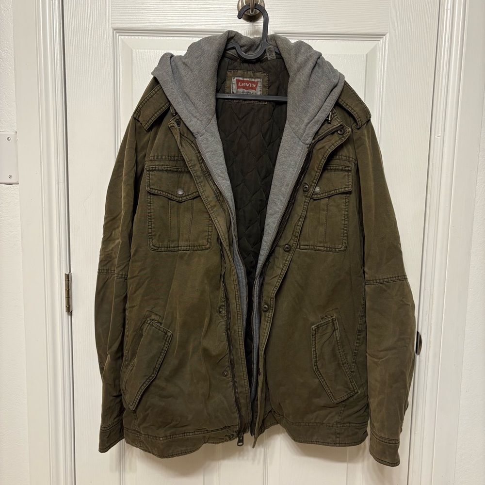 Levi's | Denim Jacket with Gray Hood